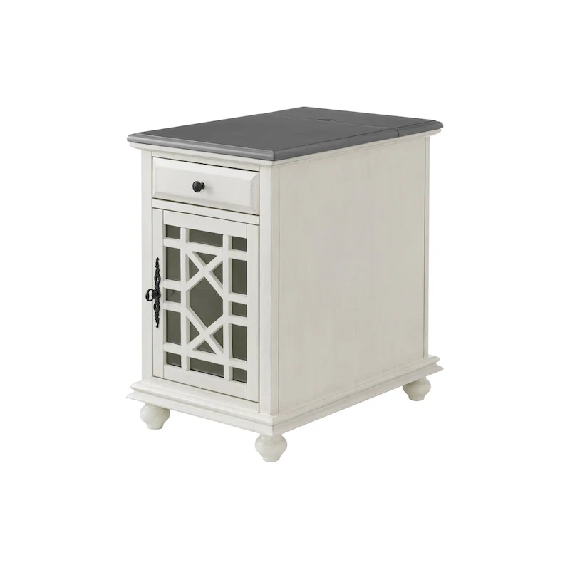 Elegant Chairside Table with Power