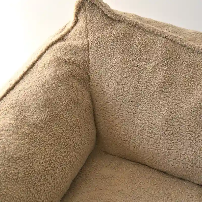 2 Seater Bean Bag Sofa Loveseat Teddy Faux Fabric Fabric Lazy Sofa Bean Bag Chair