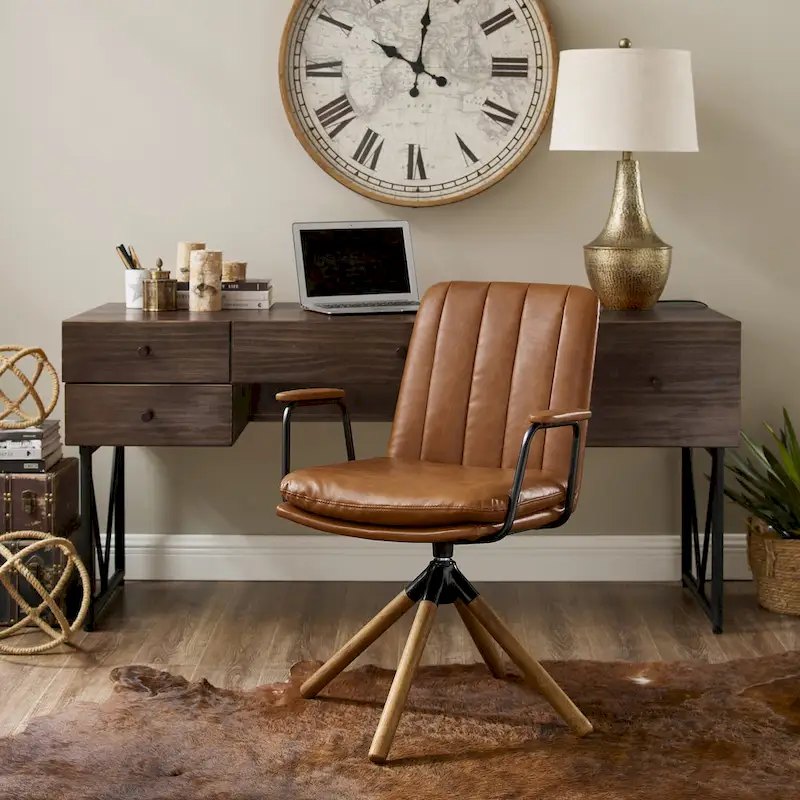 Art Leon Set of 2 Mid-century Swivel Home Office Chair