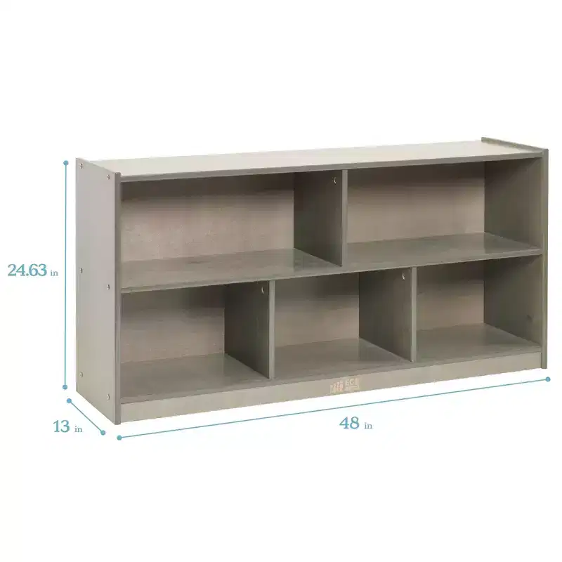 ECR4Kids 5-Compartment Mobile Storage Cabinet, Toddler, Classroom Furniture
