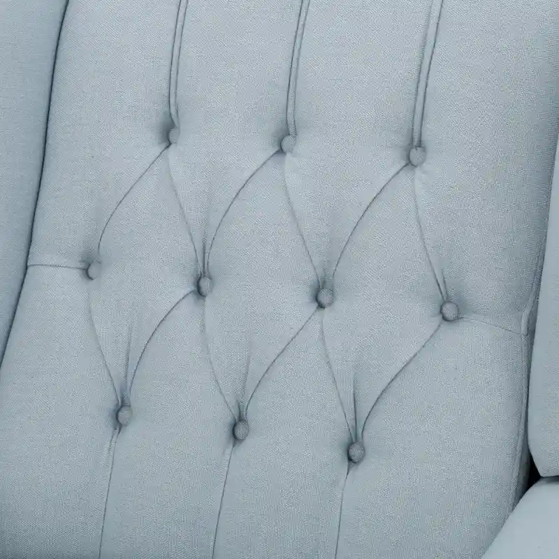 Tufted Fabric Wingback Recliner Club Chair