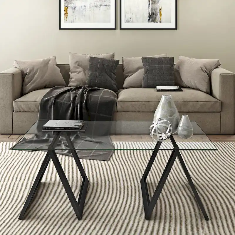 Modara Sawhorse Leg Coffee Table (Optional Finishes)