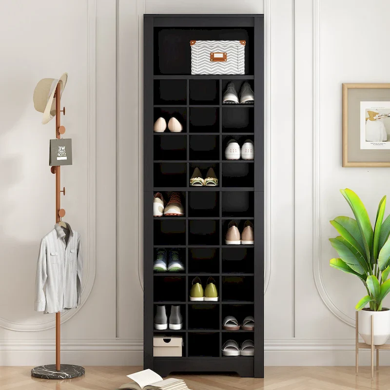 Stylish Design 30 Shoe Cubby Console