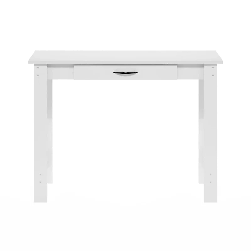 Writing Desk with Drawer - White Home Office Desk