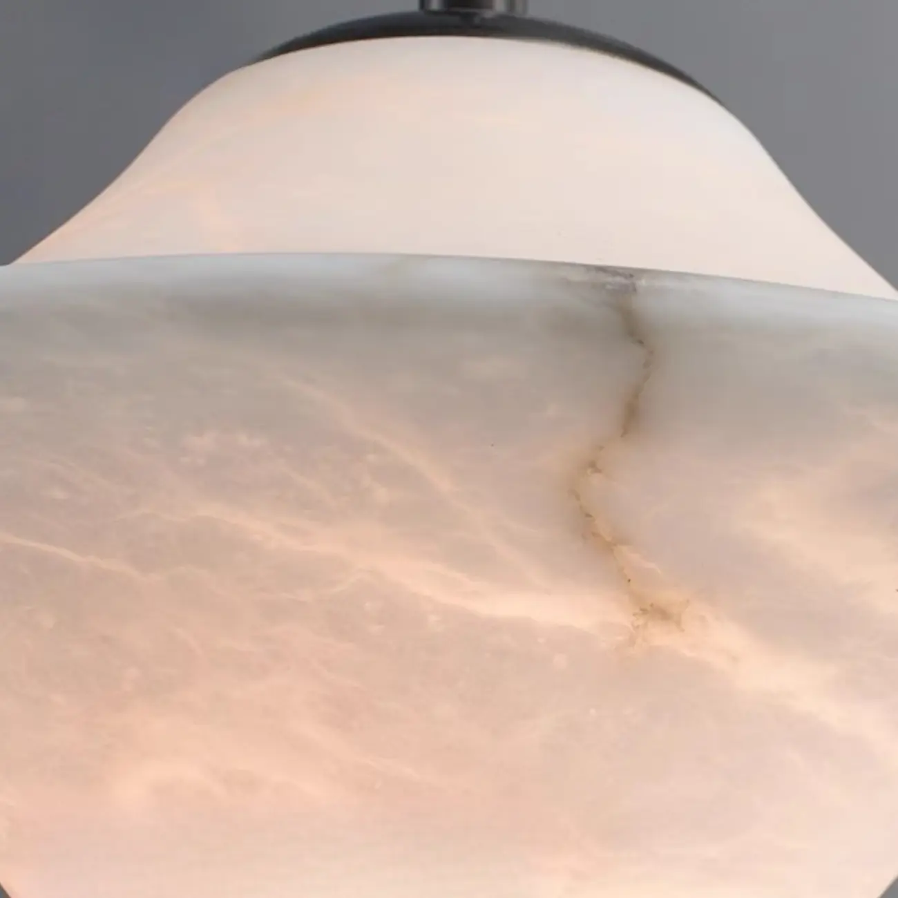 Modern White Stone Metal Hanging Kitchen Pendant Light