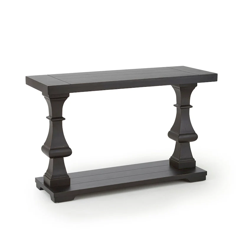 Ebony Console Table, Traditional Style