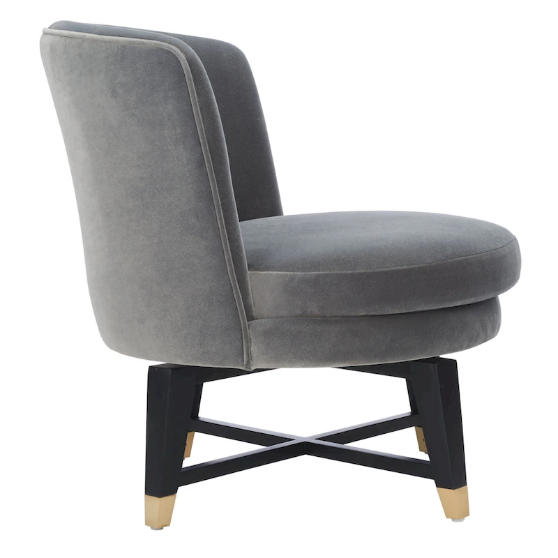 SAFAVIEH Couture Ginetta Swivel Accent Chair - 24 W x 26.8 L x 26 H - 24Wx27Dx26H