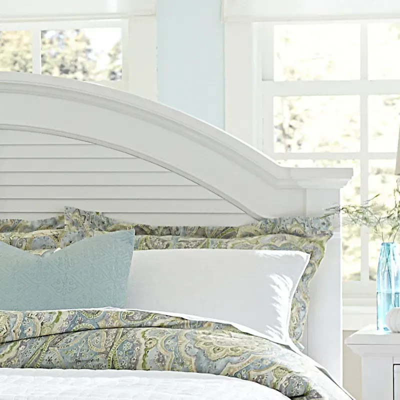 Summer House I Oyster White King Panel Headboard