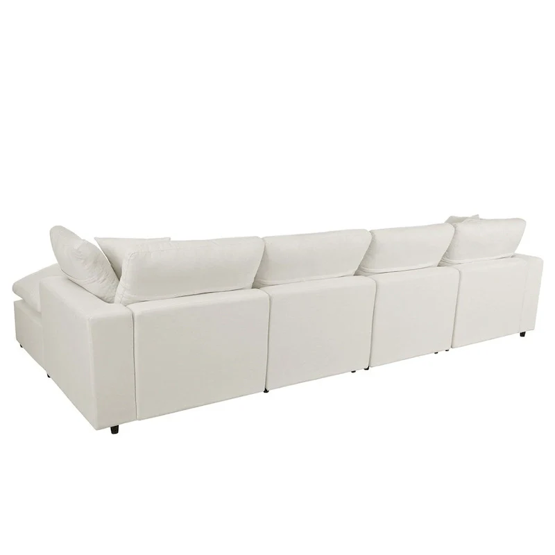 Gray U-Shape Modular Sectional Sofa 4-6 Seater