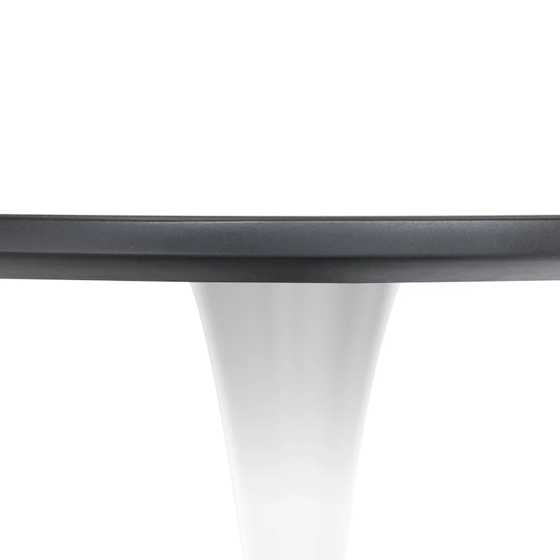 White/Gold Round Dining Table Set, 5-Piece, Seats 5