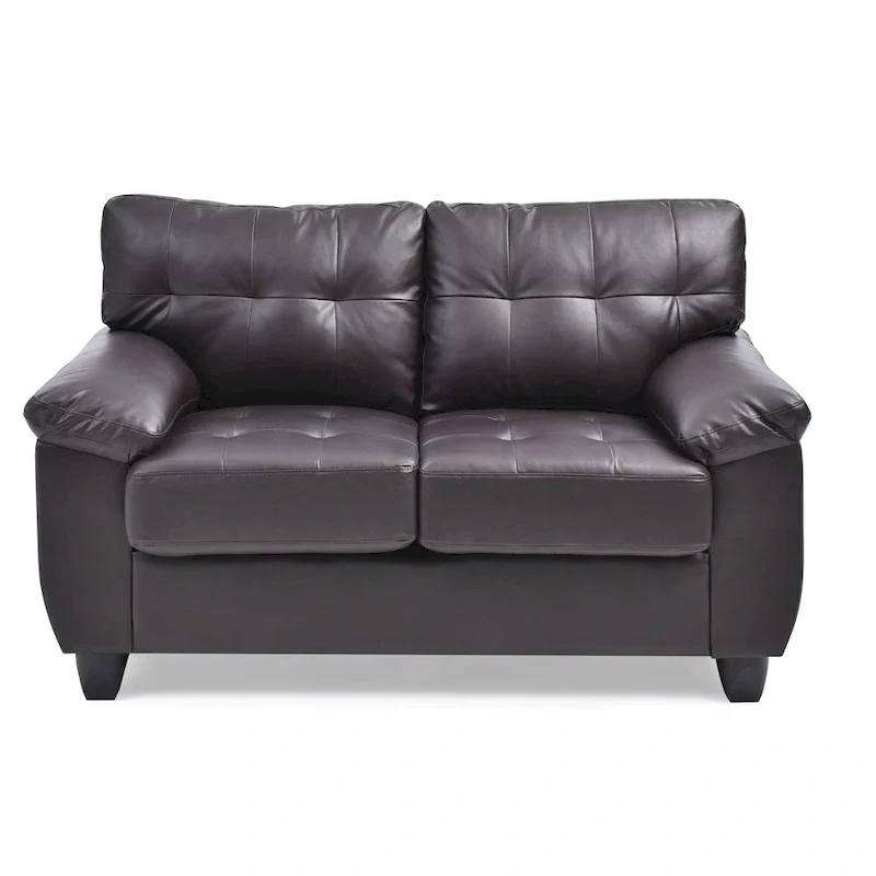 Faux Leather Loveseat