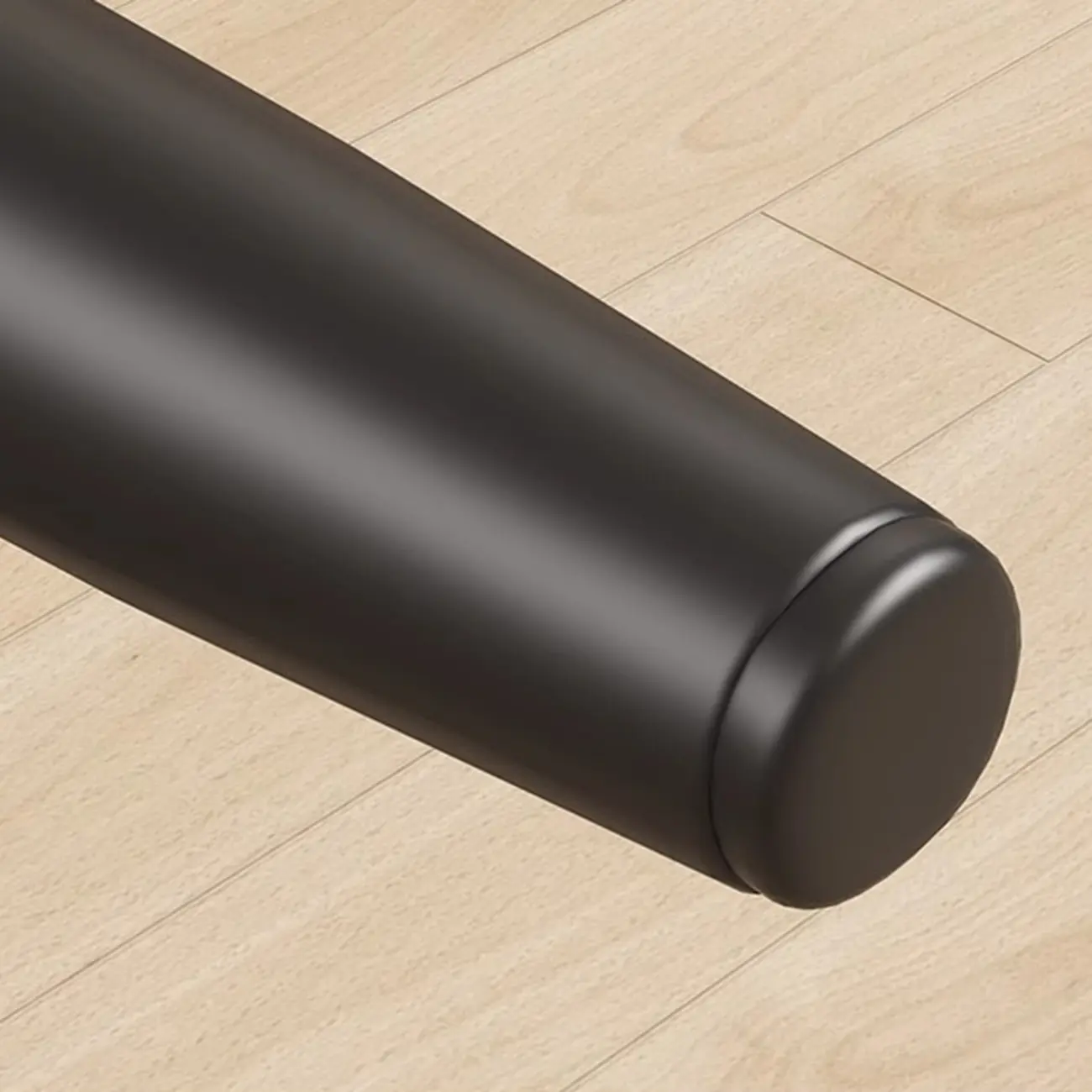 Art Deco Armless Faux Leather Low Back Dining Chair