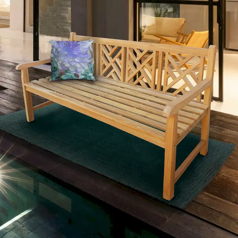 Seven Seas Teak Saint Thomas Outdoor Teak Wood Patio Bench, 6 Foot