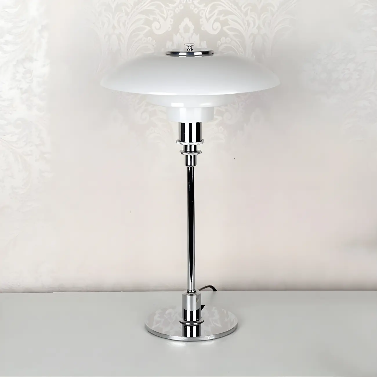 HomeyFad Post-Modern Tiered LED Table Lamp with Built-In Power