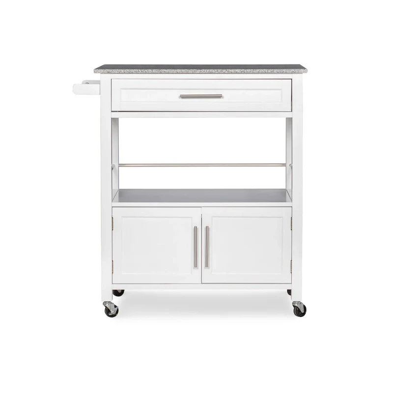Barbara Rolling Mobile Kitchen Cart with Granite Top
