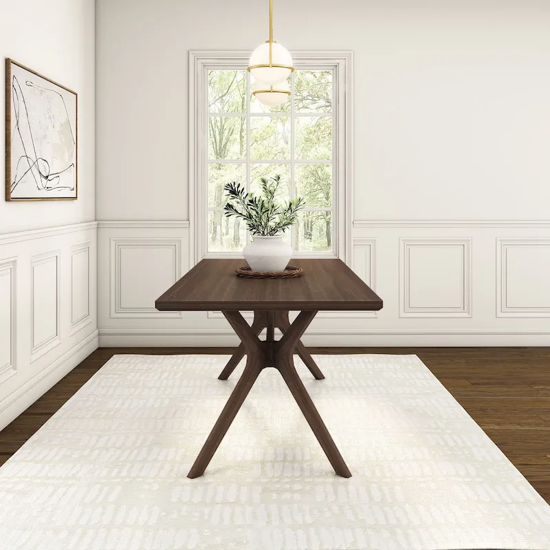 Plank and Beam Verso Cross Leg Rectangular Dining Table - 72