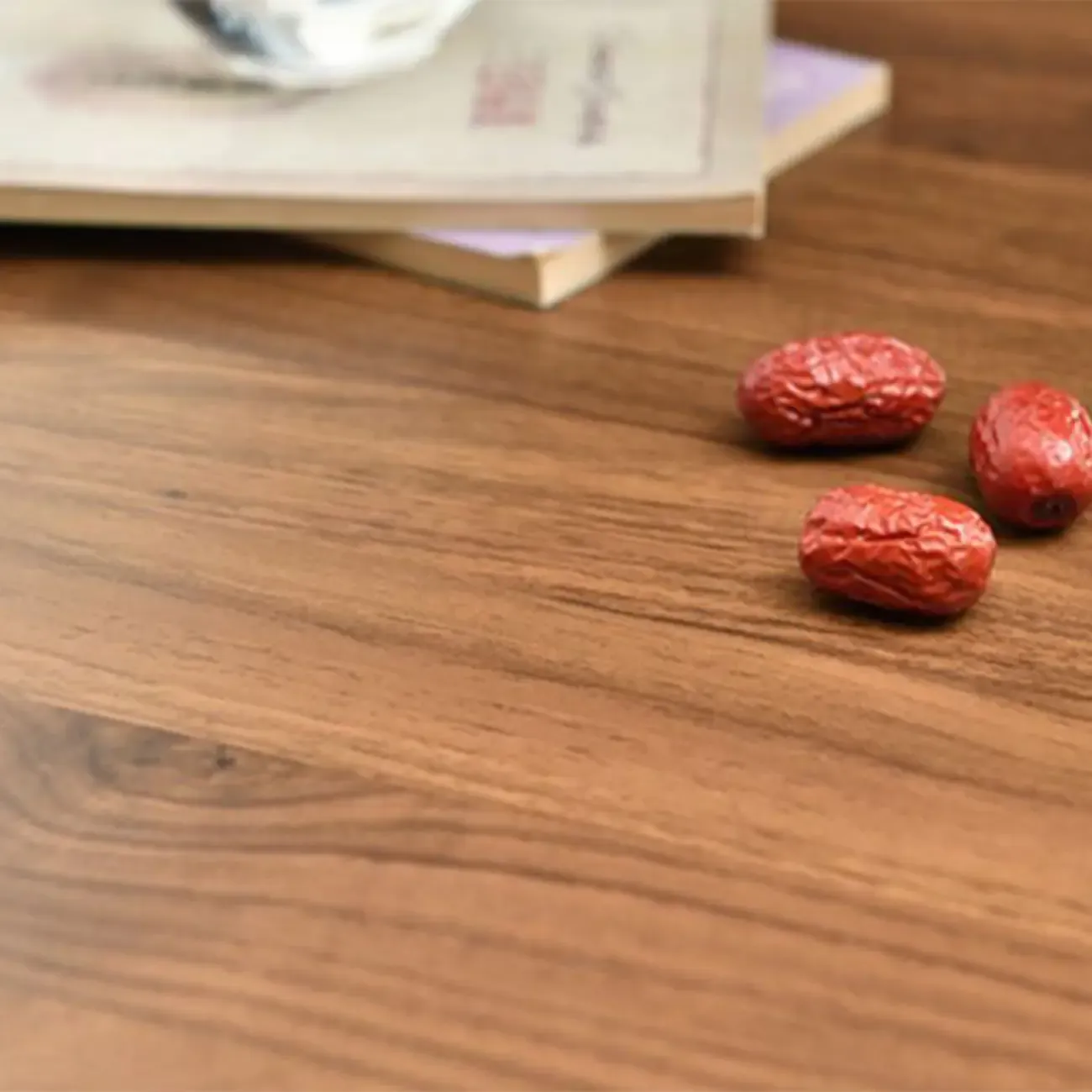 Modern Wooden Top Tray Coffee Table with Cross Legs & Shelf