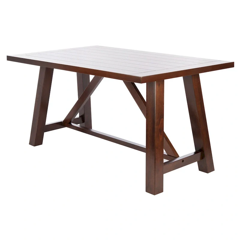 Laverna Brown Rectangle Dining Table - 57  W x 36  L x 30  H - 57Wx36Dx30H