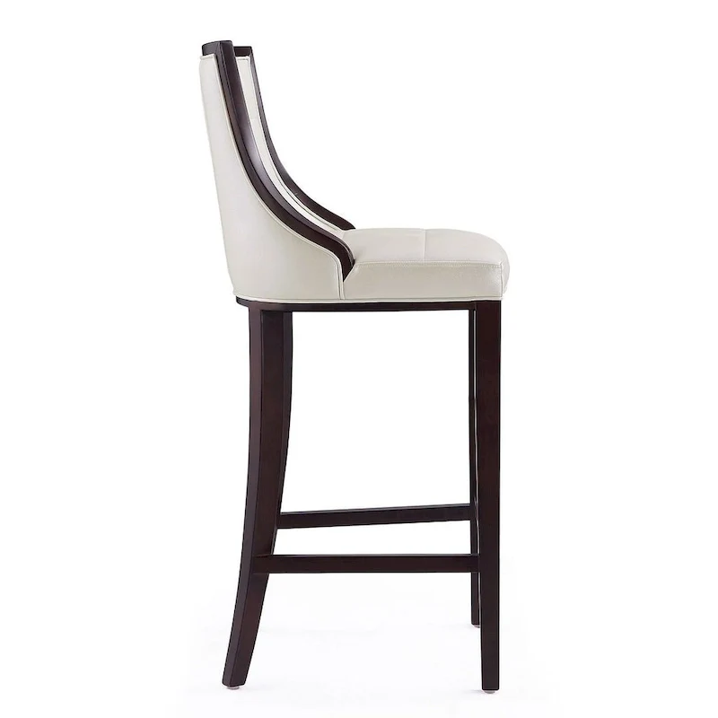 45 in. Walnut Beech Wood Bar Stool (Set of 2)