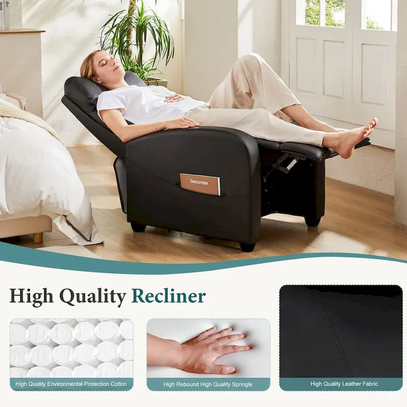 Massage Recliner Push Back Reclining Chair Home Theater Recliner Armchair