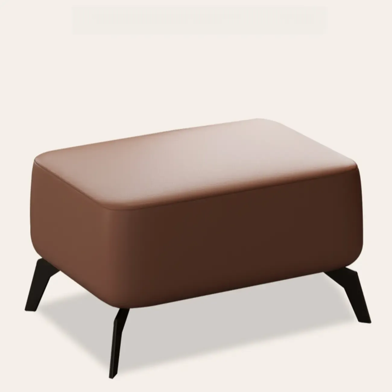 Modern Cat-Resistant Leather Accent Chair with Ottoman