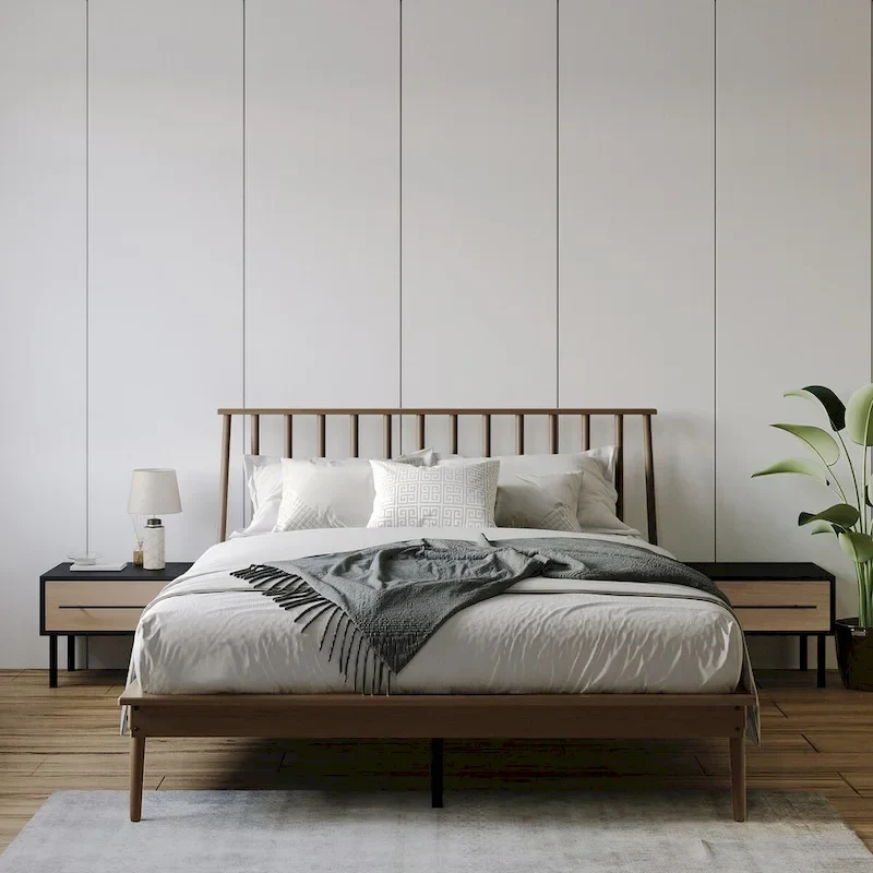 CraftPorch Vintage 3-pieces Wooden Bedroom Set