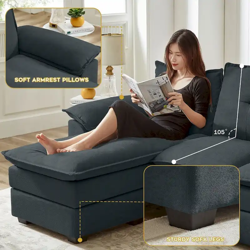 82.28 L Shaped 3 Pieces Living Room Sets