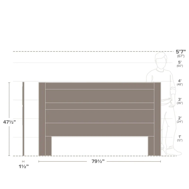 Rustic Ridge Farmhouse Headboard, Bedroom Furniture