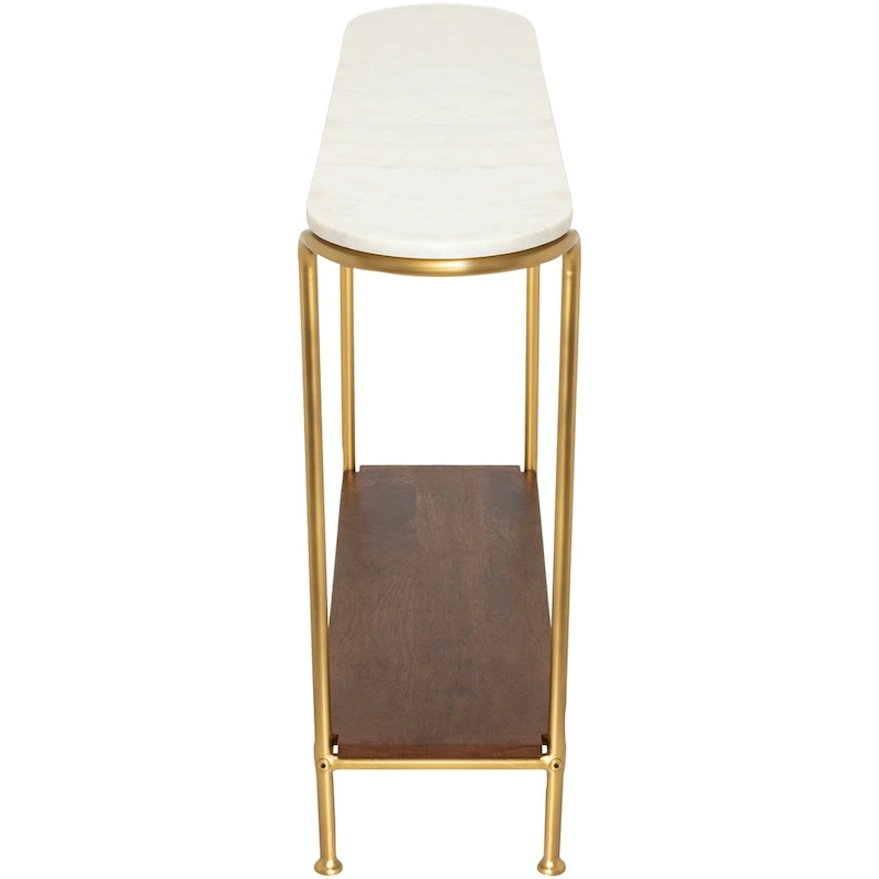 Micheale Marble Mixed Media Modern Console Table - 30H x 43W x 11D