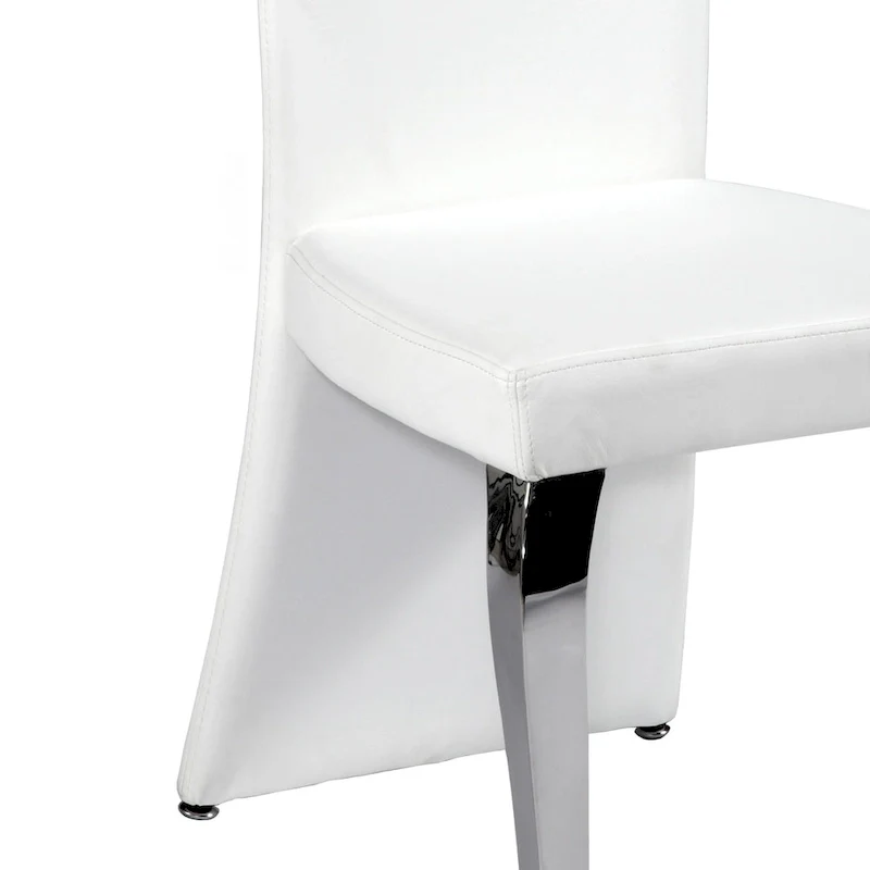 Somette Tabitha White Rectangle High Back Dining Chair (Set of 2)