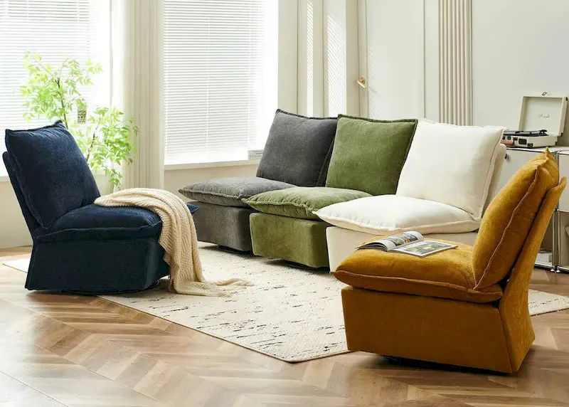 28.74  Chenille Upholstered 360 Swivel Rocking Chair