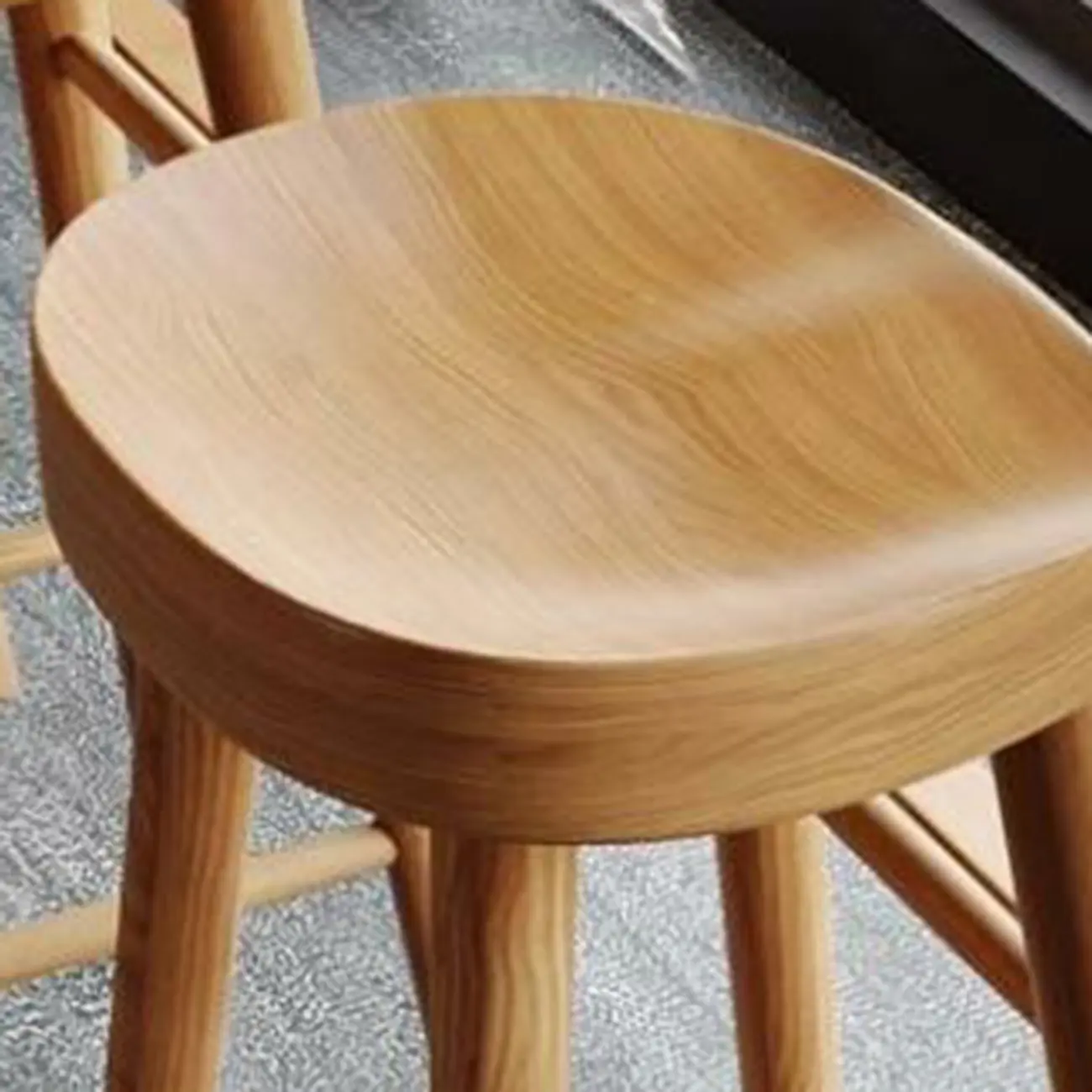 Natural Finish Wooden Bar Set with Table and Stools