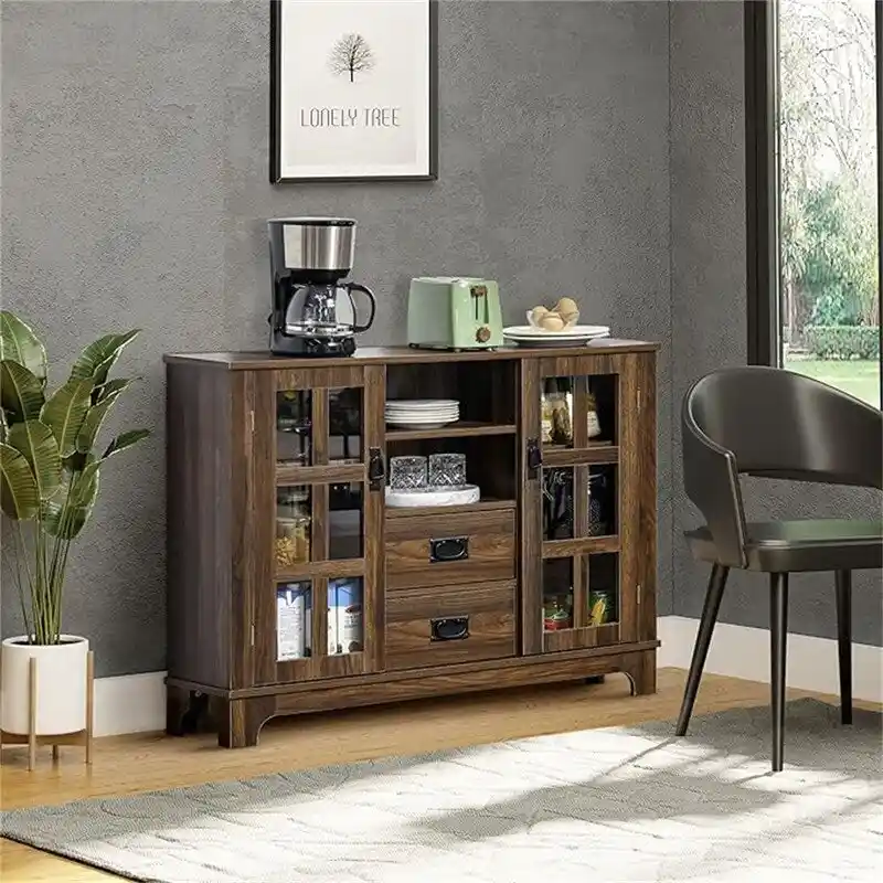Sideboard Buffet Cabinet - 11.75D x 42.25W x 32H