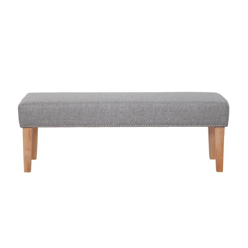 Grafton Home Miley Upholstered Accent Bench w/ Nailhead Trim