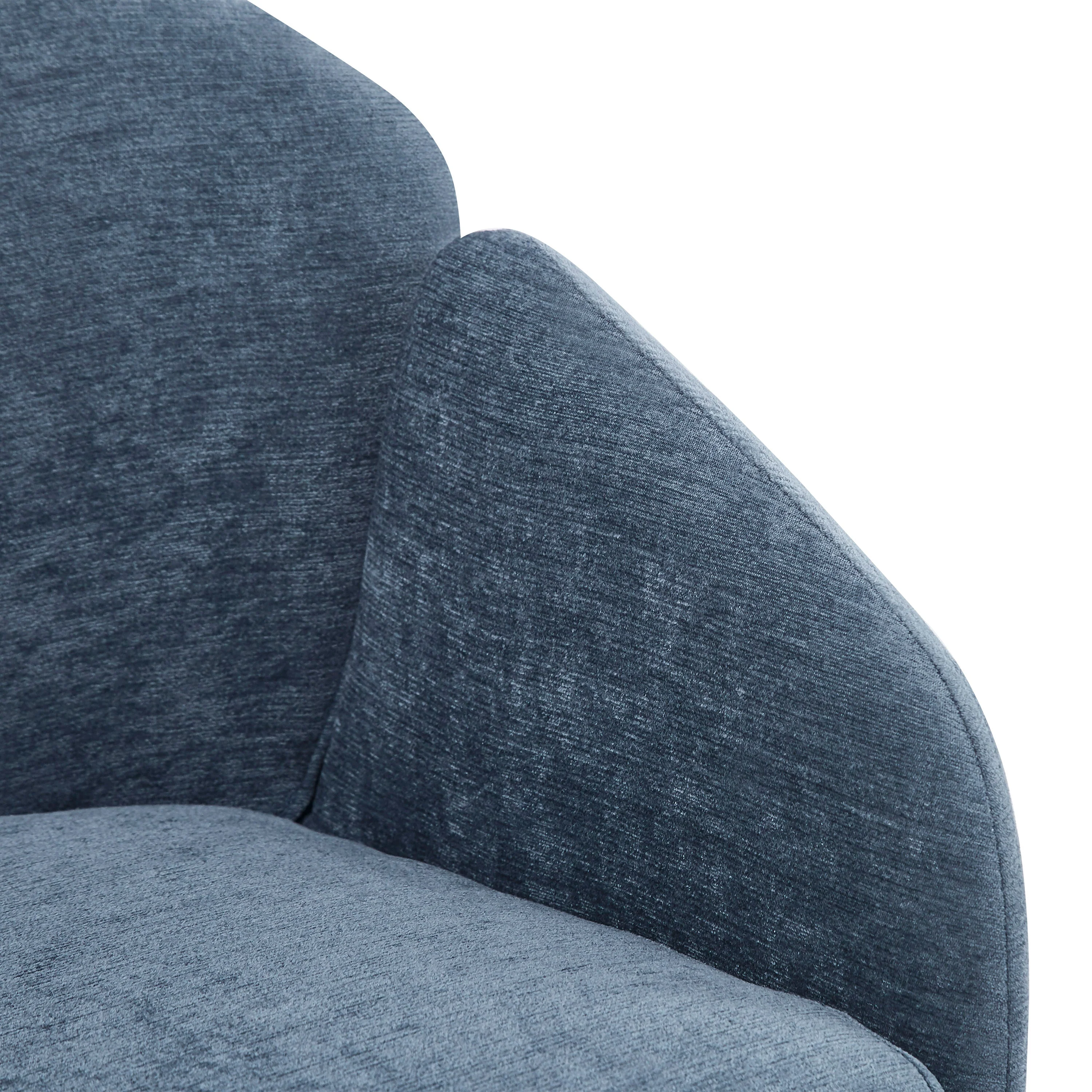 Luxury Polyester Round Back Dining Chairs, (Set of 2)