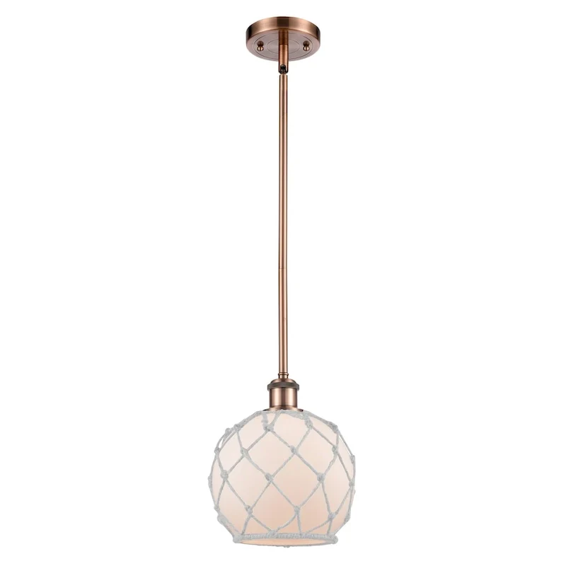 Innovations Lighting Farmhouse Rope 8  Wide Mini Pendant