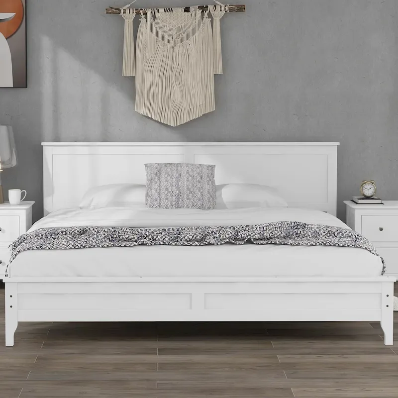 Modern Solid Wood Platform Bed