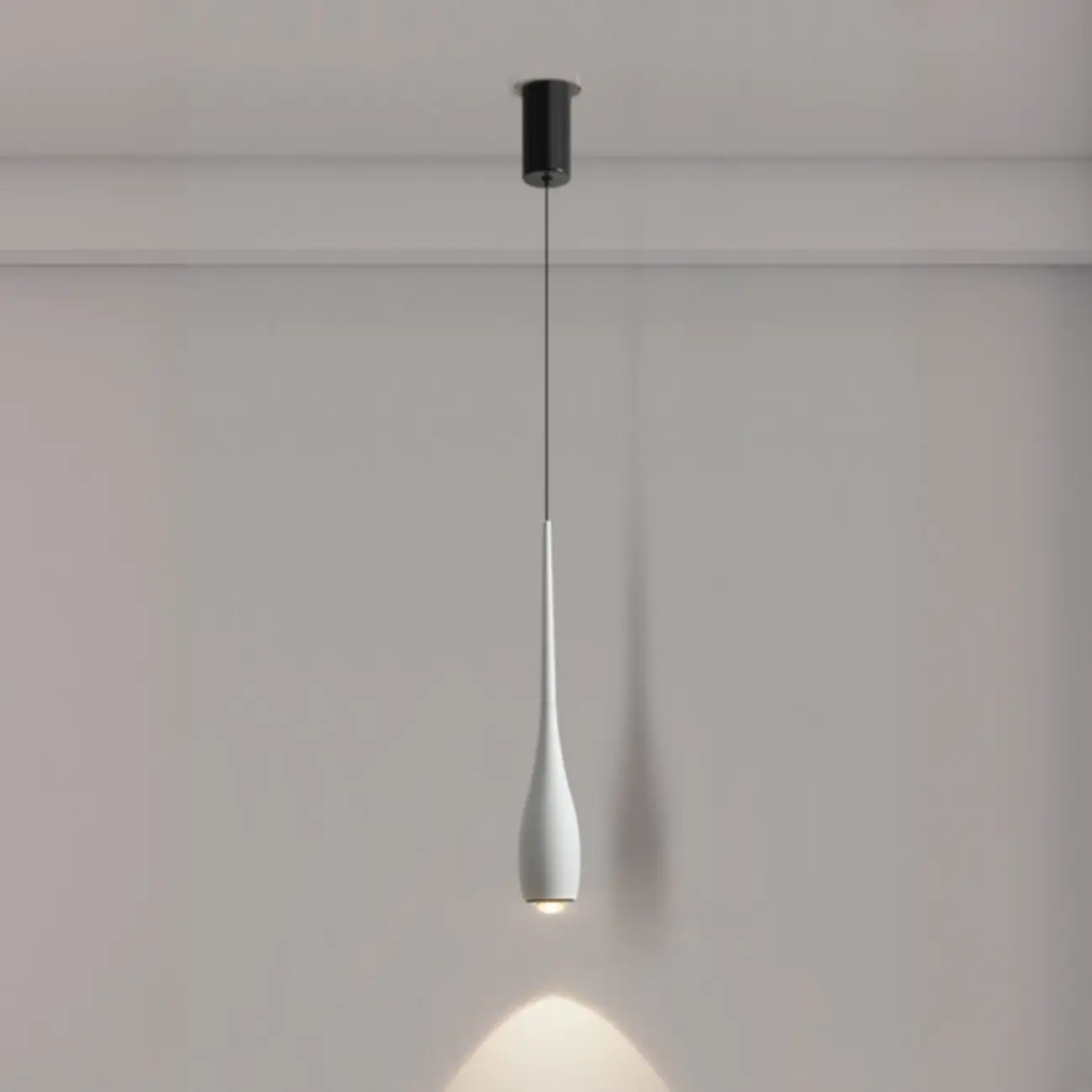 Modern Dimming Streamlined Metal Acrylic Pendant Light