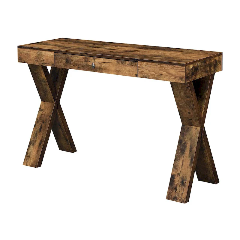 1 Drawer Desk with Crisscross Legs