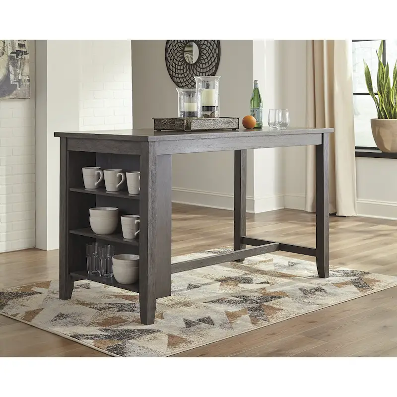 Signature Design by Ashley Caitbrook Gray 5-Piece Counter Height Dining Package