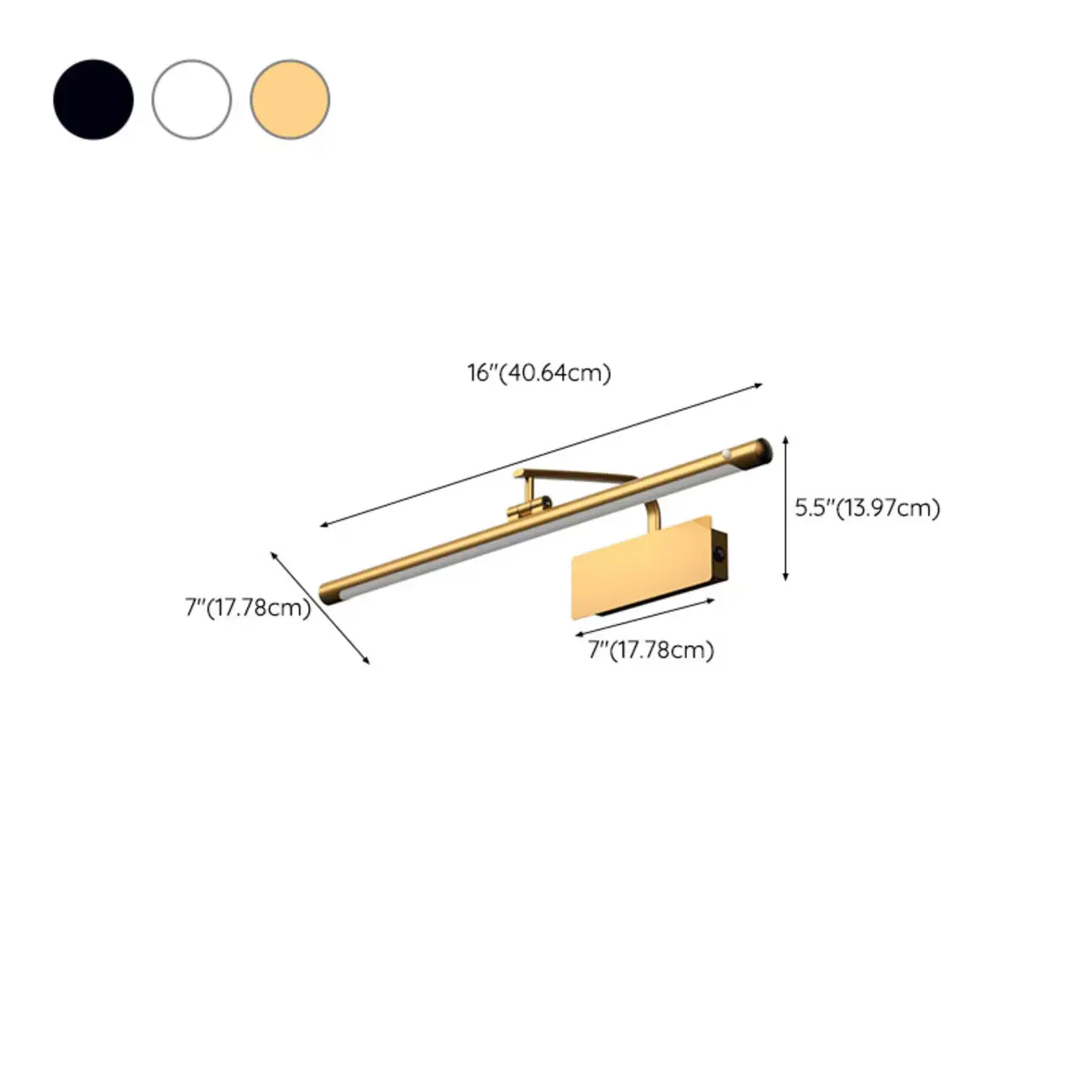 Stylish Metal Linear Natural Light LED Bathroom Vanity Light