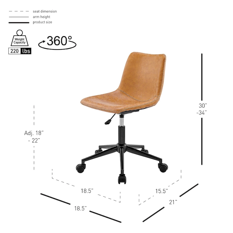 Clarke PU Swivel Office Chair