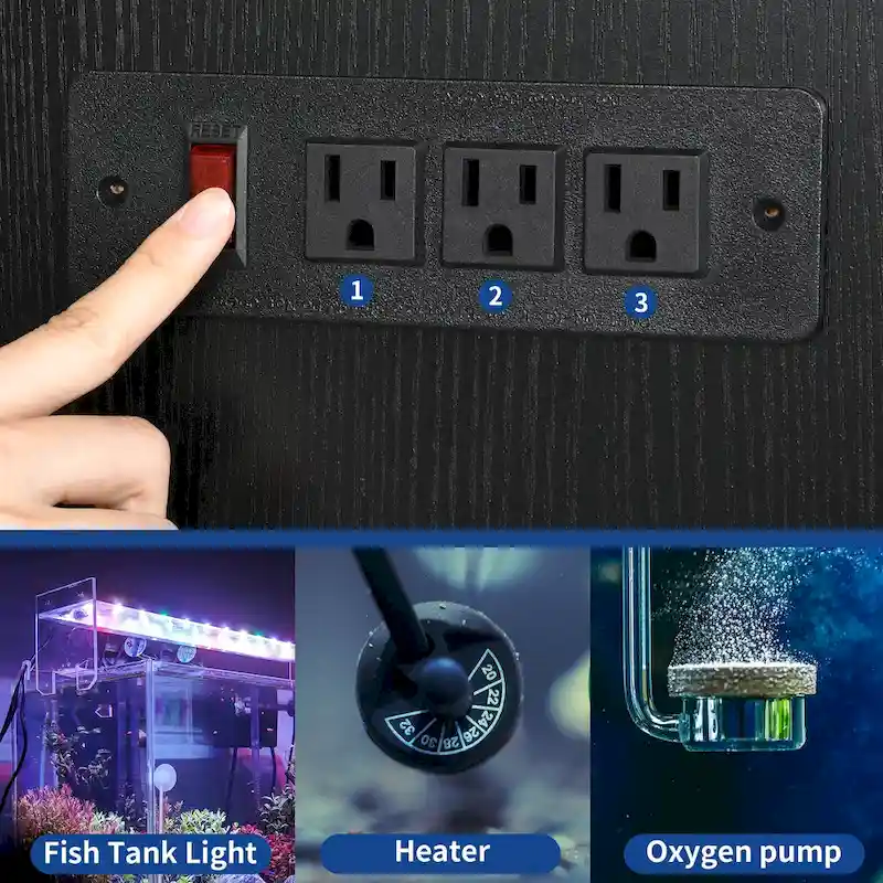 Moasis 40-50 Gallon Aquarium Stand Cabinet Fish Tank Stand with Power Outlets