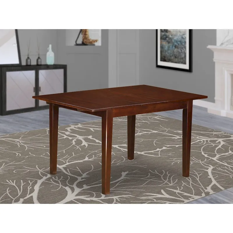 Buttermilk/Cherry & Mahogany Butterfly Leaf Rectangular Dining Table, Seats up to 6