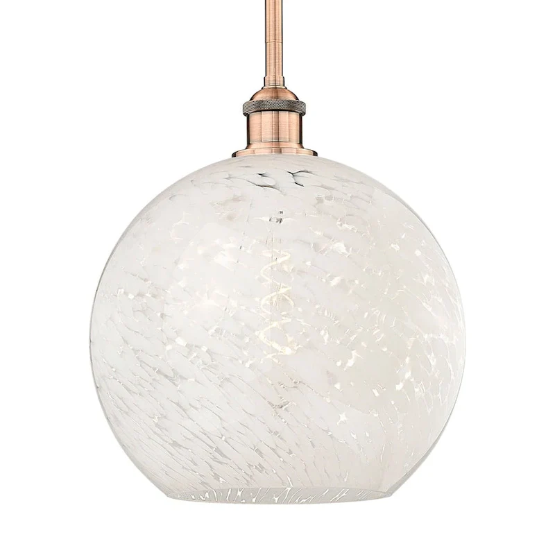 Innovations Lighting 616-1S 13 12 White Mouchette Pendant White