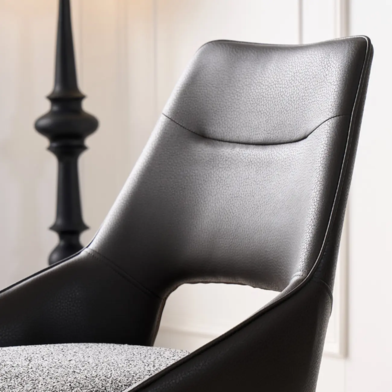 Modern Upholstered Open Back Armless Dining Chair