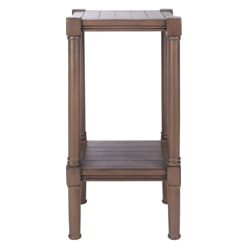 Square Accent Table - Pine Wood - 13.8