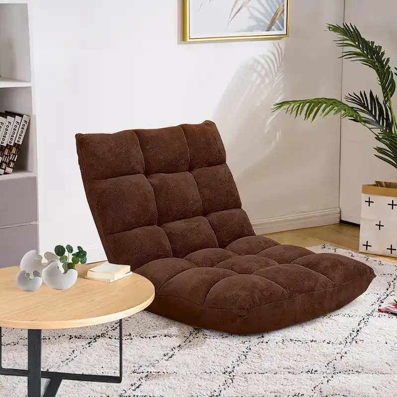 Adjustable Floor Chair Recliner with Memory Foam