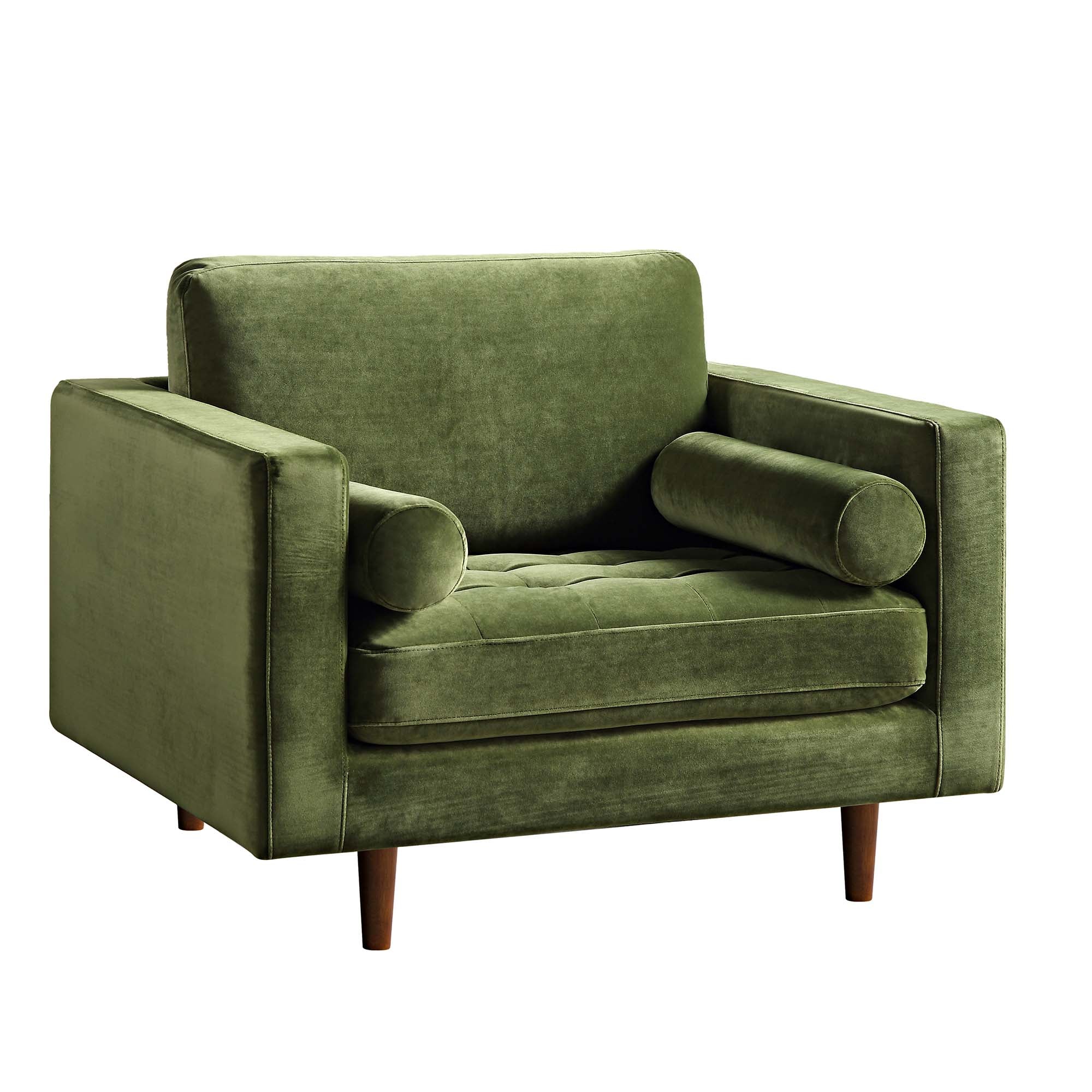 Armchair, Moss Green Velvet