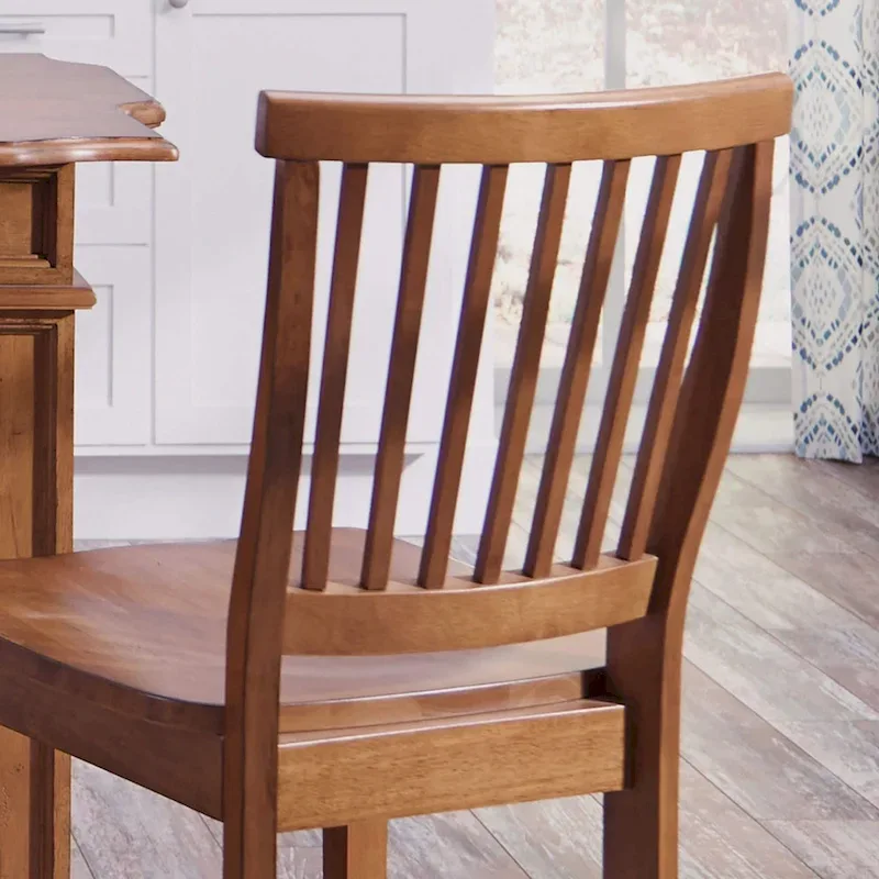 Counter Stool with Oak Finish and Contoured Seat